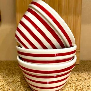 Crate & Barrel striped bowls